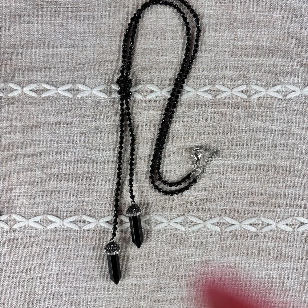 Zara Black Onyx Pendant Necklace